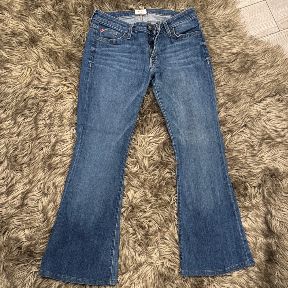 Hudson Jeans Flare in Classic Blue inseam hemmed 26.5